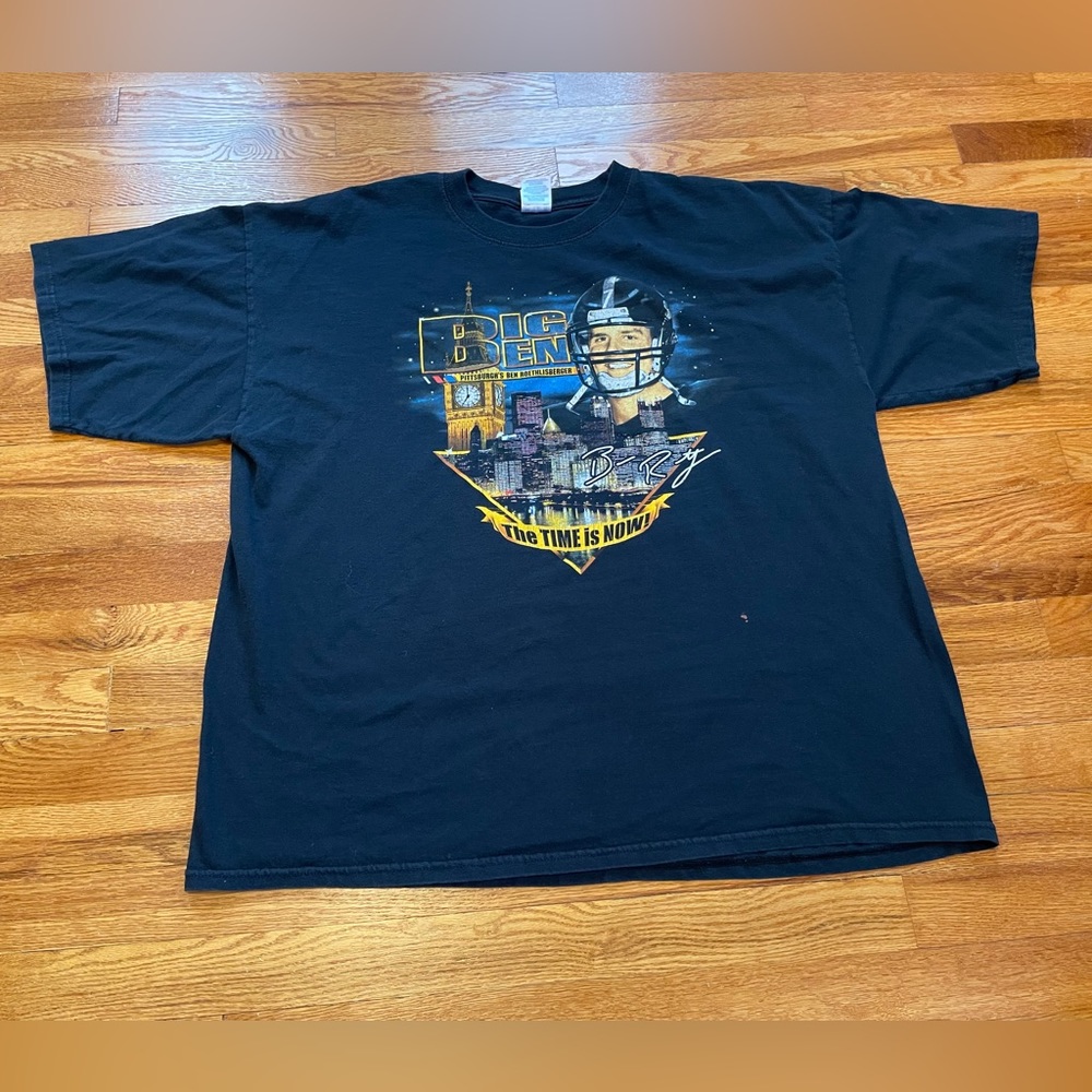 00s Pittsburgh Steelers Ben Roethlisberger vintage t-shirt rare XXL nfl football